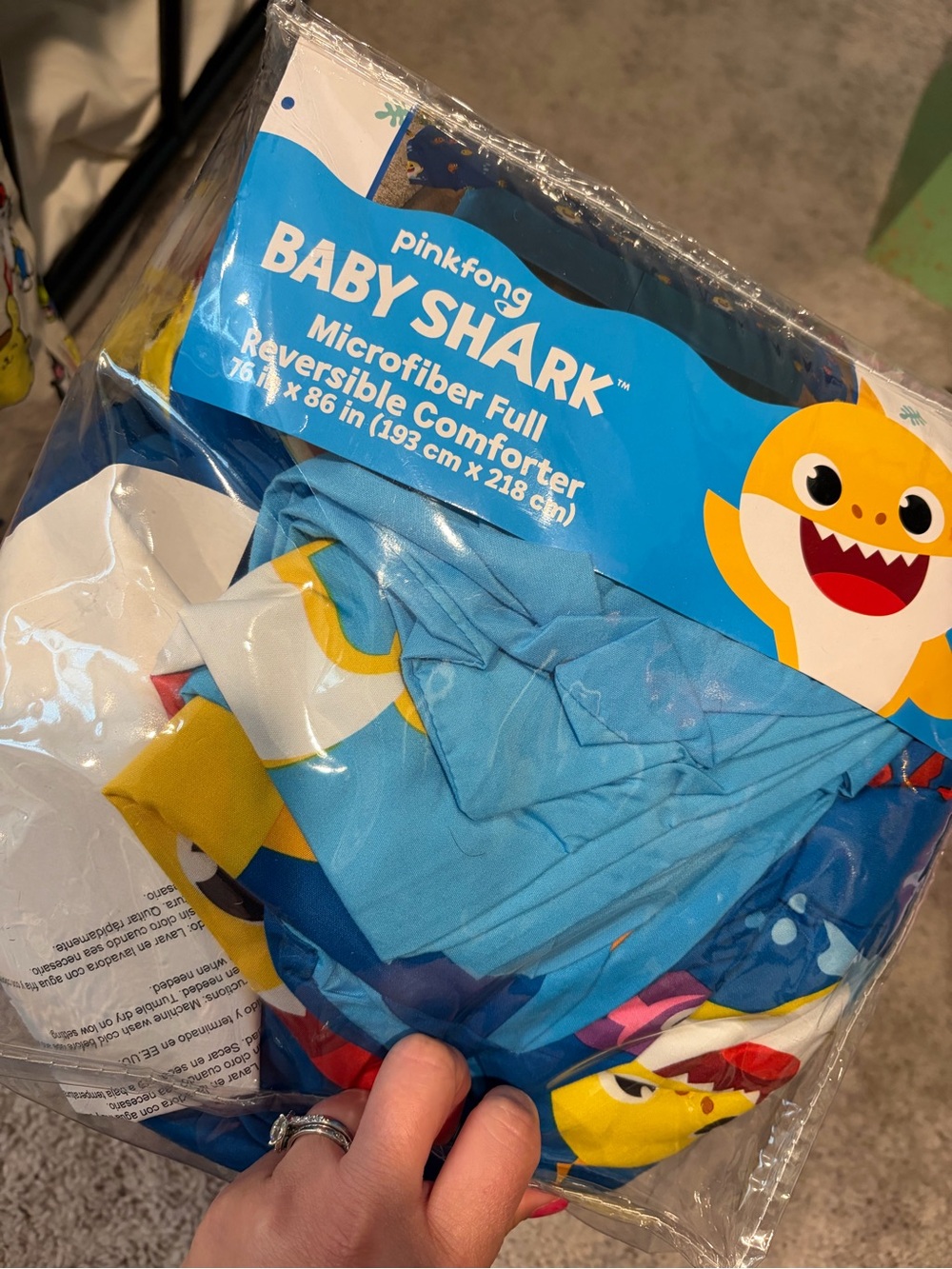 Pinkfong Baby Shark Microfiber Comforter - Blue